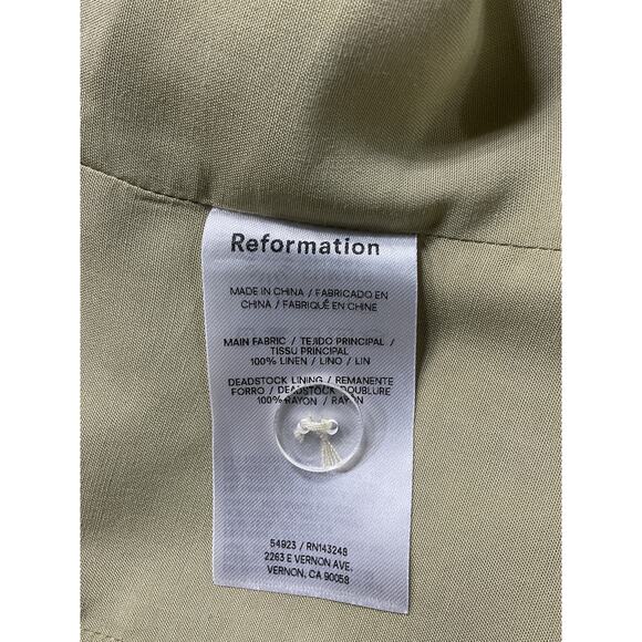 Reformation Floral Tie-Front Blouse in Green and Purple - Picture 5 of 5